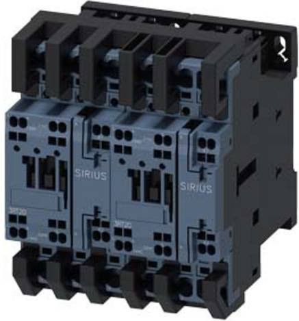 Siemens Wendeschützkombination 3RA2326-8XB30-2AG2, 3 Schließer, 690 V/AC, 22A, grau - Bild 1