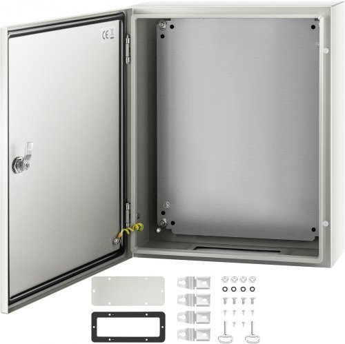 VEVOR NEMA 4X Stahlgehäuse IP66 wasser- und staubdichter elektrischer Anschlusskasten mit Montageplatte, B/T/H: 50 x 40 x 15 cm - Bild 1