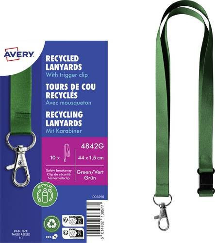 Avery Zweckform 4842G Textilband in Grün, PET-Kunststoff, L: 440 mm, B: 15 mm, 10 Stück - Bild 1
