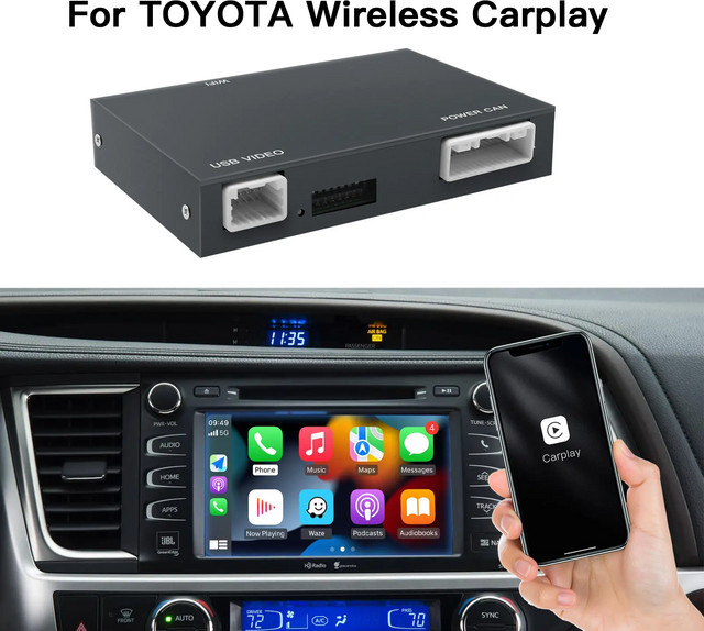 CARABC Drahtloses CarPlay und Android Auto Modul für Toyota Touch2 Systeme in Schwarz - Bild 1