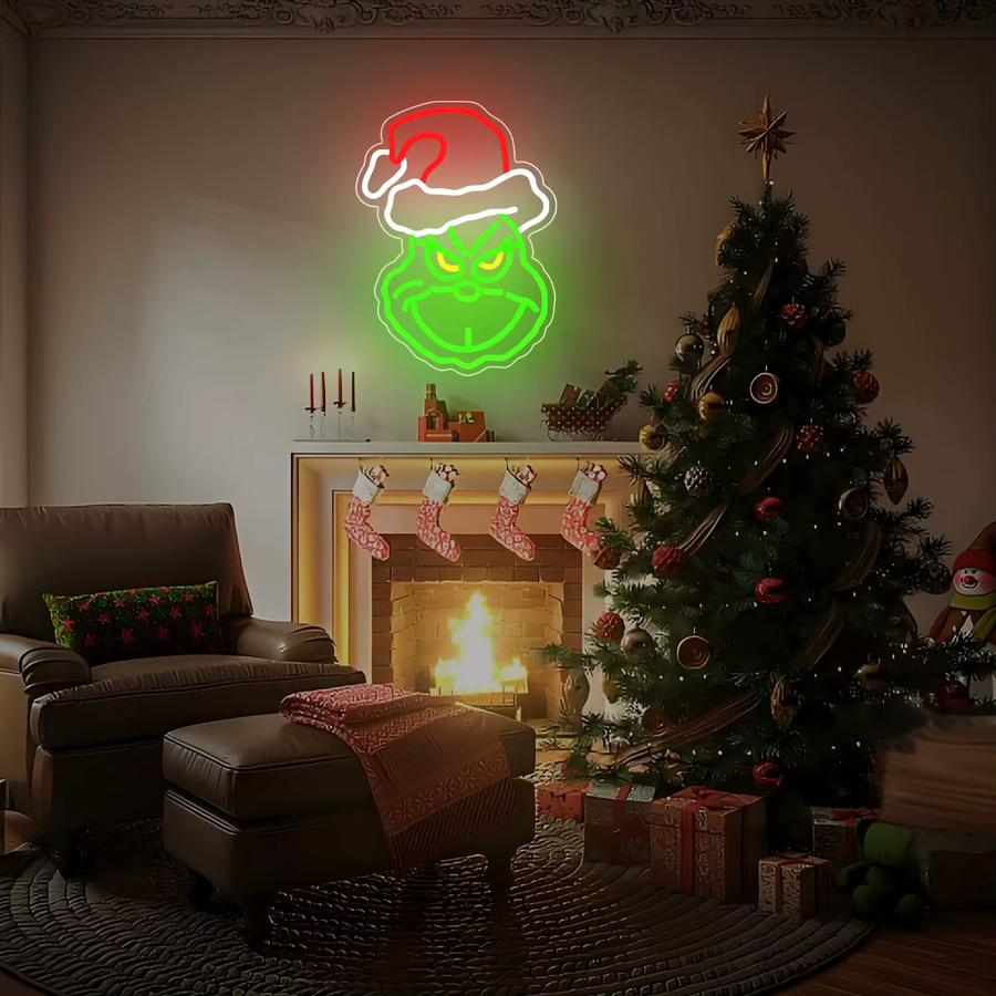 LED Weihnachts-Neonschild Multicolour zur Wanddekoration für Schlafzimmer, Wohnzimmer und Kinderzimmer mit USB-Anschluss - Bild 6
