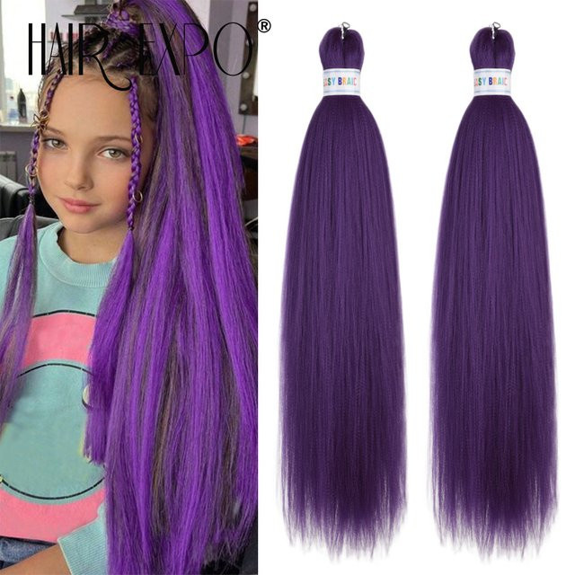 Lila Yaki synthetische Jumbo Zöpfe Haarverlängerung, 26 Zoll, Unisex - Bild 1