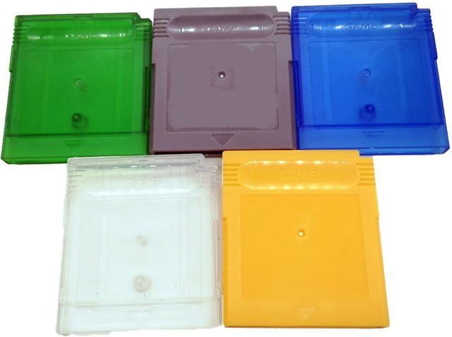 Ersatz-Plastikkartenhülle mit Schraube für Gameboy GB GBC GBP GBA SP Spielkassetten in Transparent und Schwarz - Bild 1