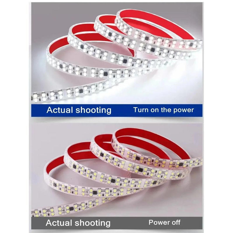 OuuZuu LED-Streifen Doppelreihe 240 LEDs/m IP68 Wasserdicht Warmweißes Licht 5m Breite: 12 mm - Bild 10