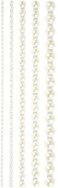 Vivi Gade Design Selbstklebende Halbperlen in Weiß mit Perlmutt-Finish, 5er-Pack zur Dekoration - Bild 1