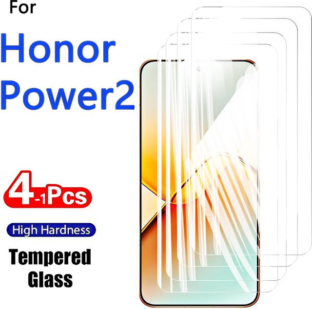 Set aus 1 bis 4 gehärteten Glas Displayschutzfolien für Honor Power 2, transparent und kratzfest - Bild 1