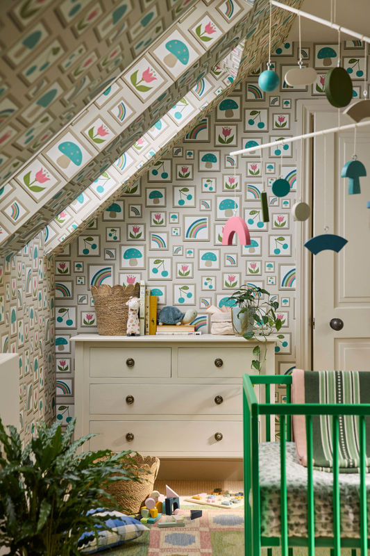 Little Greene Tapete Balance Portland Stone Beige mit botanischem Design als Vlies-Tapete - Bild 2