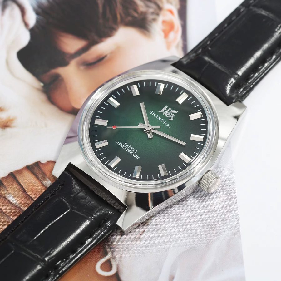 Heimdallr Armbanduhr, Handaufzug, Edelstahl, 36 mm, Herren, Grün - Bild 3