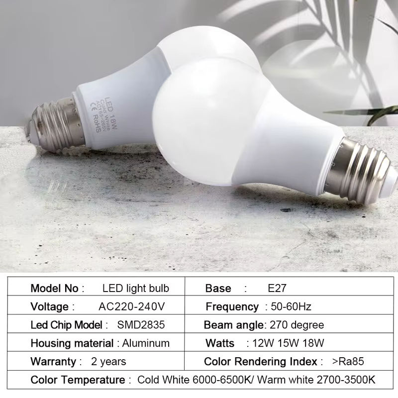 PARKSON LED Lampe E27 Set mit 10 Stück in Weiß für AC 220 V - Bild 3