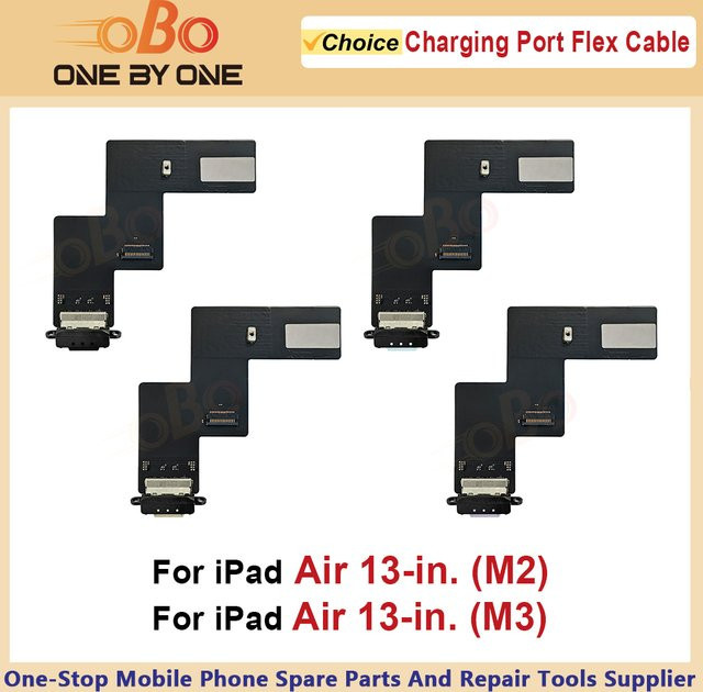 USB-Ladeanschluss Flexkabel für Apple iPad Air 13 Zoll M2 M3 in Schwarz und Blau - Bild 1