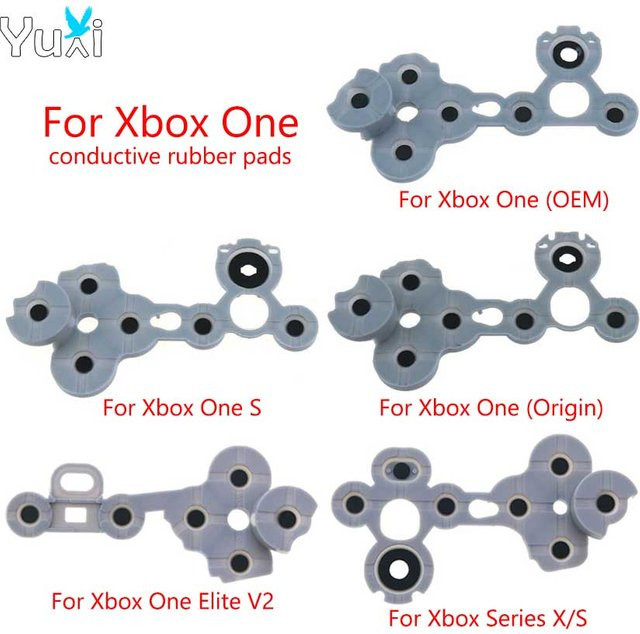 YuXi Leitfähige Gummiknöpfe und D-Pad Ersatzteile für Xbox Series X S und Xbox One S Elite 2 in Grau - Bild 1