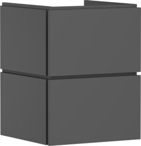 Hansgrohe Waschtischunterschrank Xilesa E in Schiefergrau Matt mit 2 Schubladen und PushOpen, B: 48,0 cm, T: 47,0 cm - Bild 1