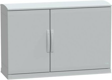 Schneider Electric Polyestergehäuse für Verteilungen, bodenstehend, grau, B/T/H: 75,0 x 125,0 x 42,0 cm, IP44 - Bild 1