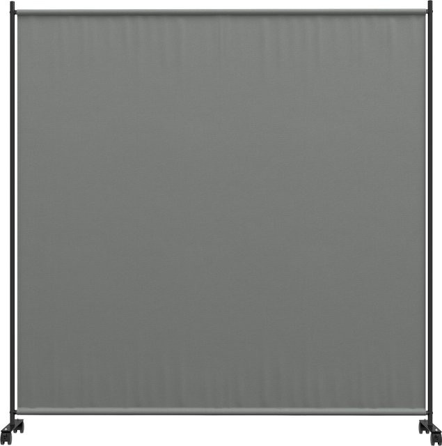Outsunny Sichtschutz Paravent auf Rollen blickdicht Grau H: 181 cm, B: 30 cm, T: 183 cm - Bild 1