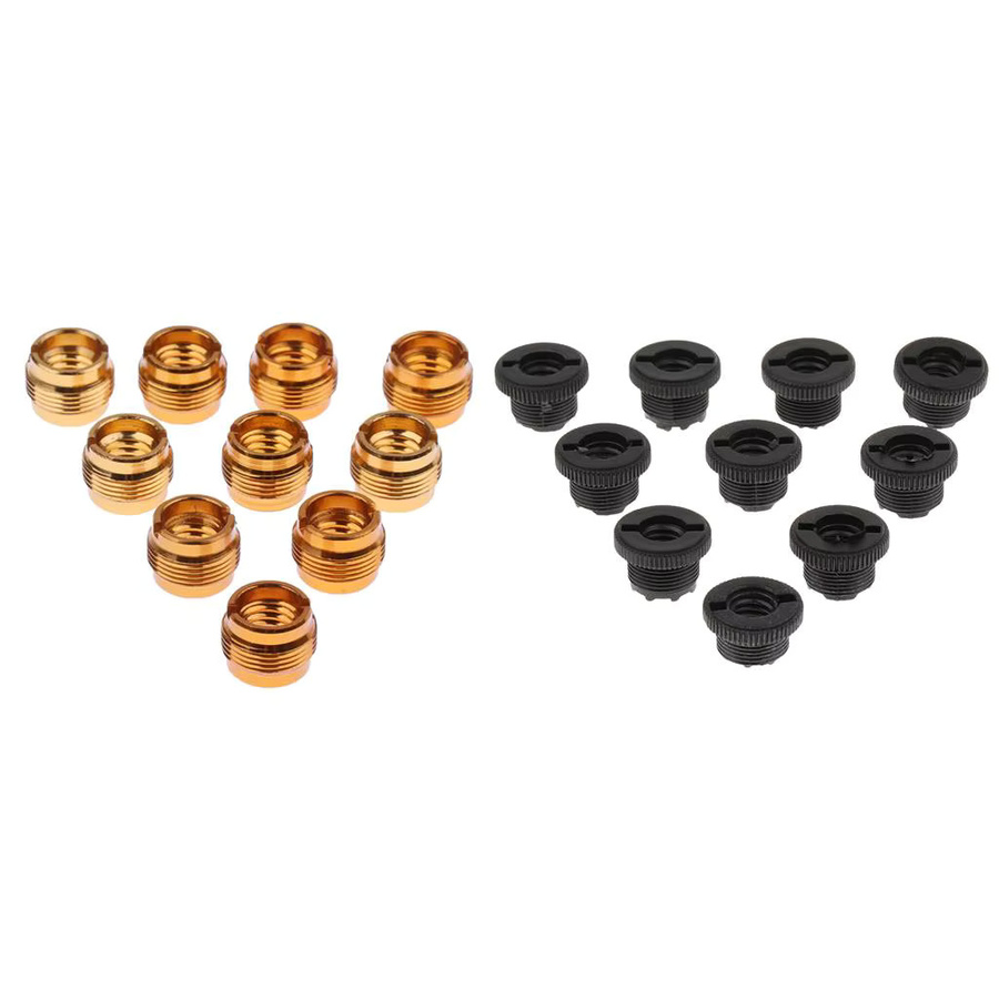 MagiDeal Mikrofonständer-Adapter 3/8 auf 5/8 Metallschraubenmutter in Gold für Mikrofonhalterungen und Schwingungsdämpfer - Bild 1