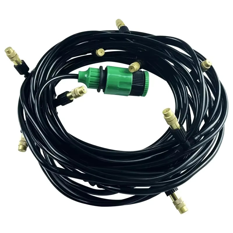 Automatisches Garten-Bewässerungssystem mit Sprühnebel-Düsen und Sprinkler-Set, Schwarz, Reichweite 5-20m - Bild 3