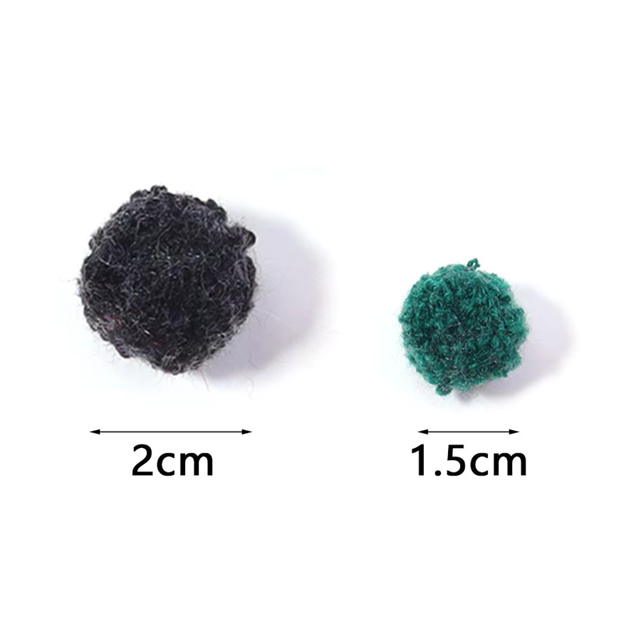 50 Stück bunte Pompom Plüsch Bälle für DIY Dekoration und Bastelzubehör - Bild 2