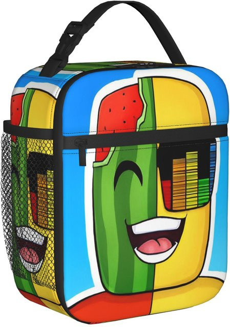 Thermische Lunchtasche von Fancy Style Studio mit Melonen-Design, isolierte Kühltasche für Picknick und unterwegs, mehrfarbig - Bild 1