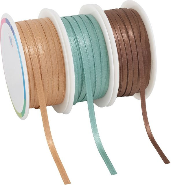 VBS Satinband Whispering Woods in Braun, Grün, Beige und Multicolour - Bild 1