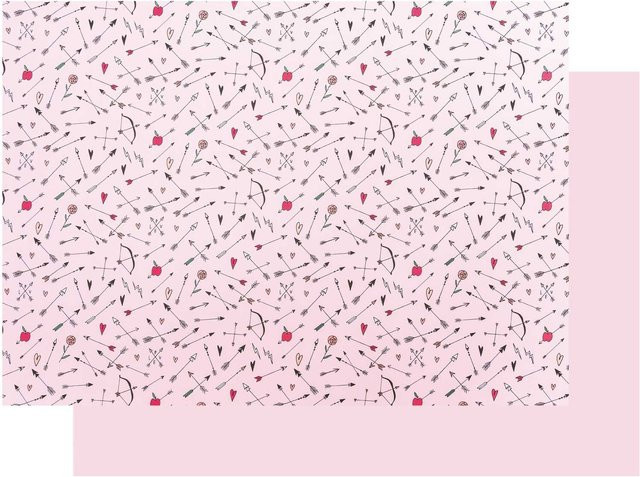 Rico Design Paper Poetry Motivkarton Liebe Pfeile in Rot und Rosa, B x H: 50 x 70 cm - Bild 1