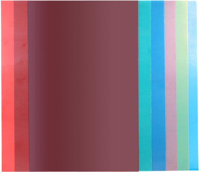 6 Stück Transparente Farbkorrektur-Gelblätter für Blitzlicht Speedlite in Multicolour, B: 25 cm, H: 20 cm - Bild 1