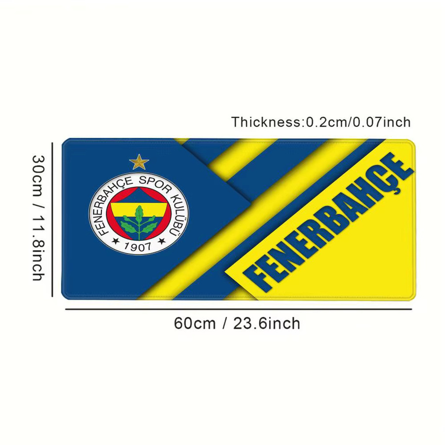 SHIMANG Gaming-Mauspad Fenerbahce SK Schwarz XXL Schreibtischunterlage und Tastaturmatte - Bild 1