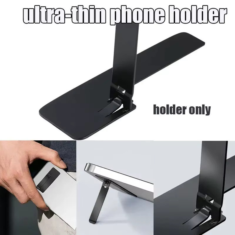 Tutew Faltbarer Handyhalter aus Edelstahl als universeller Desktop-Ständer für Samsung in Silber oder Schwarz - Bild 3