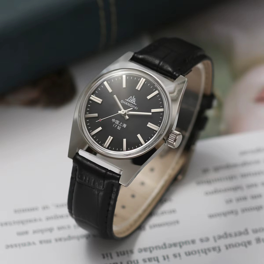HEIMDALLR Analoguhr, Handaufzug, 36 mm, Leder, Schwarz, Herren - Bild 3
