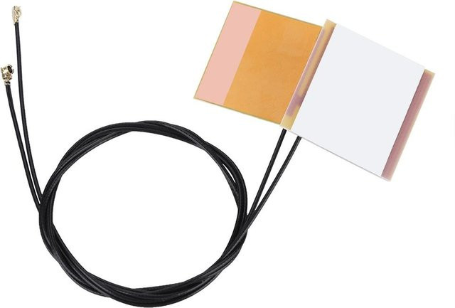2er Set IPEX G1 WiFi Antennen für Notebook mit 2.4G und 5G für stabiles Signal, beige, Länge: 46 cm - Bild 1