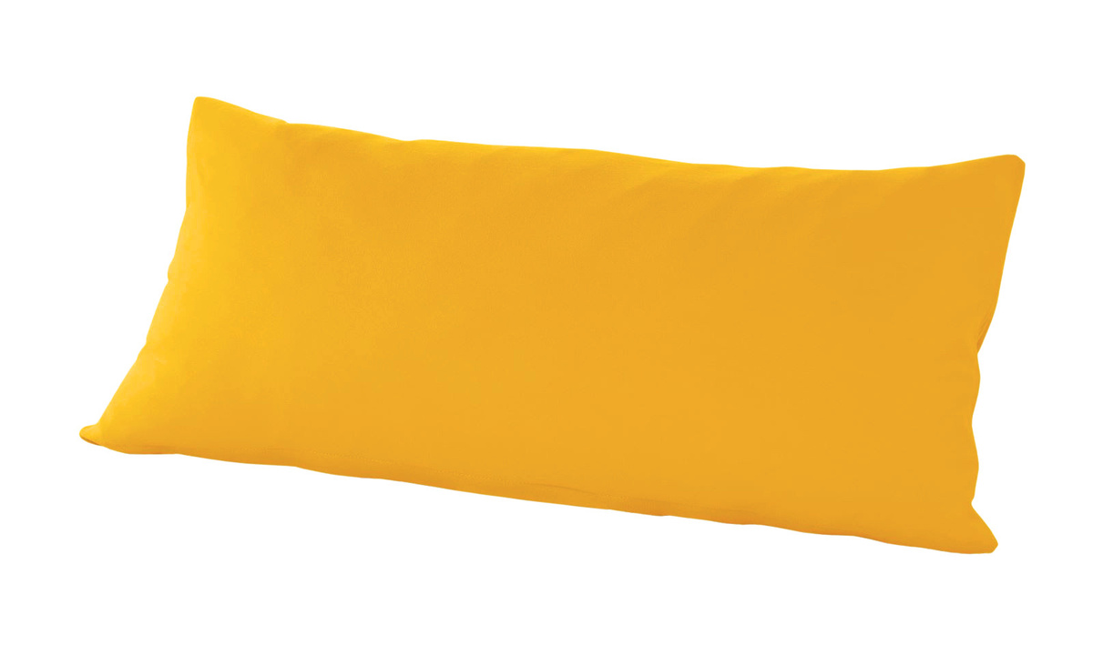Prinz Mako-Feinjersey Uni Kissenbezug mit Reißverschluss, Gelb, B/H: 40 x 80 cm - Bild 1