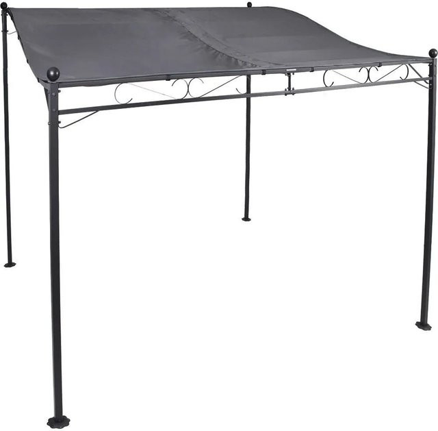 Lex Anbaupavillon Gartenpavillon als Pergola Sonnenschutz Grau B/T: 300 x 250 cm - Bild 1