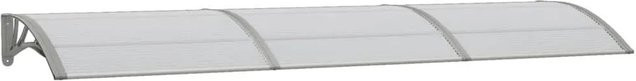 vidaXL Türvordach aus Polycarbonat in Grau, B: 300 cm, T: 75 cm - Bild 1