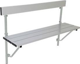 Sypro Klappbank aus Aluminium in Lichtgrau RAL 7035, Breite: 120 cm - Bild 1