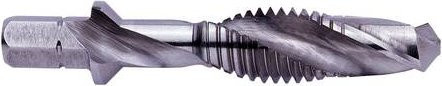 Exact 05873 Kombigewindebohrer metrisch M6 mit 1mm Steigung, rechtsschneidend, HSS-E Cobalt, Farbe: Silber - Bild 1