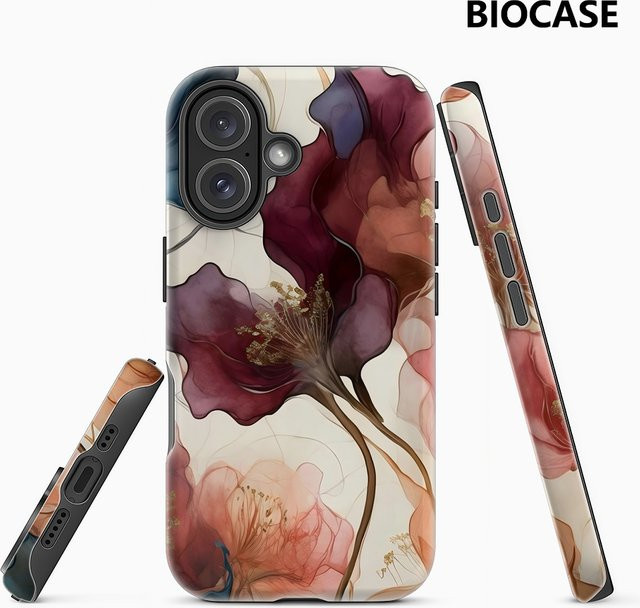 Ethereal Floral Hues Handyhülle für iPhone 17 16 15 14 13 12 11 Pro Max Plus mit doppelschichtiger Rückseite in Multicolour - Bild 1