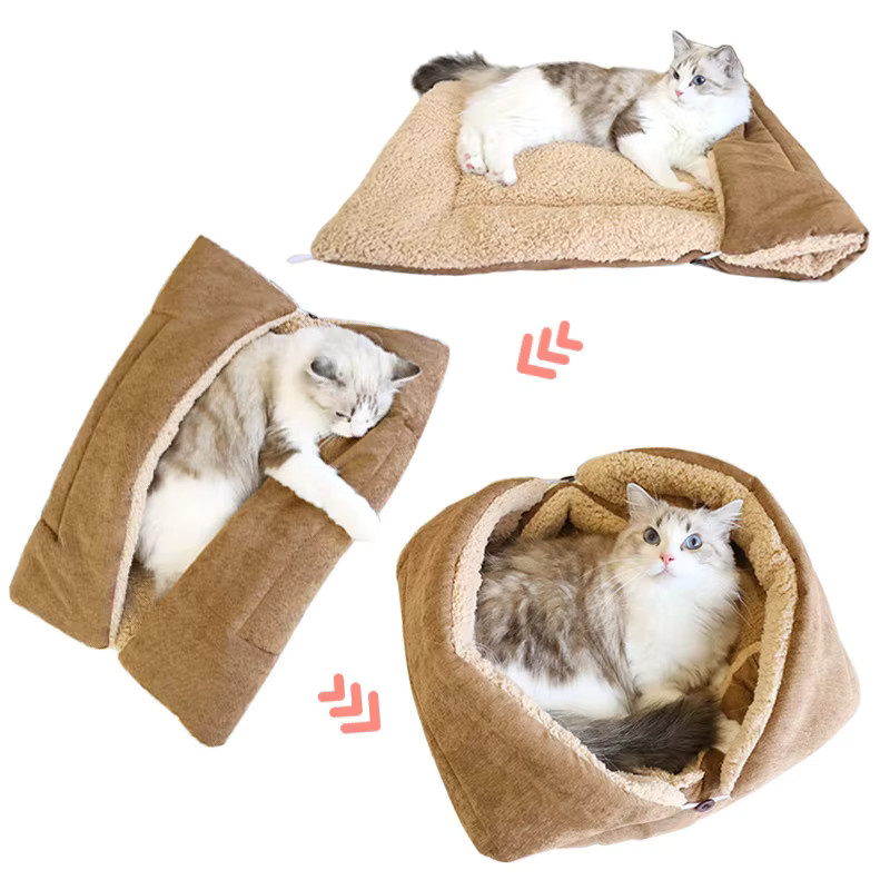 Pawstrip Faltbares Katzenbett für kleine Hunde und Kätzchen, Warmes und verdicktes Haustierbett für den Innenbereich - Bild 2