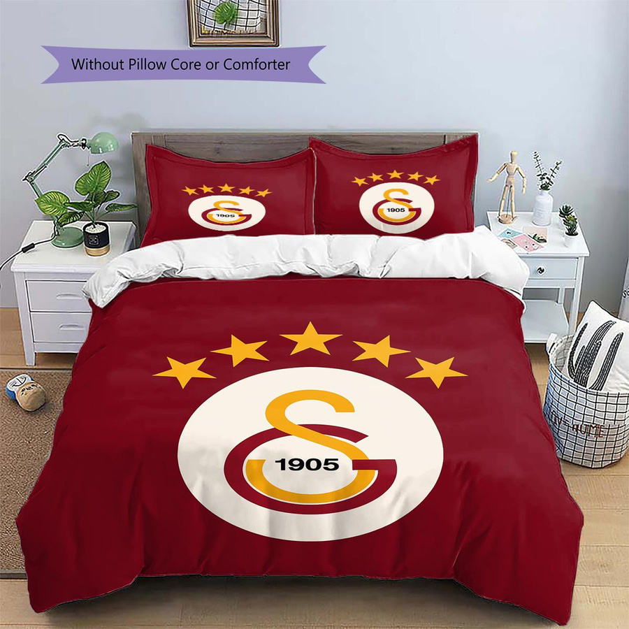 Galatasaray S.K. Muster Bettwäsche Set mit Bettbezug und 2 Kissenbezügen B/B/H: 240 x 220 cm - Bild 4