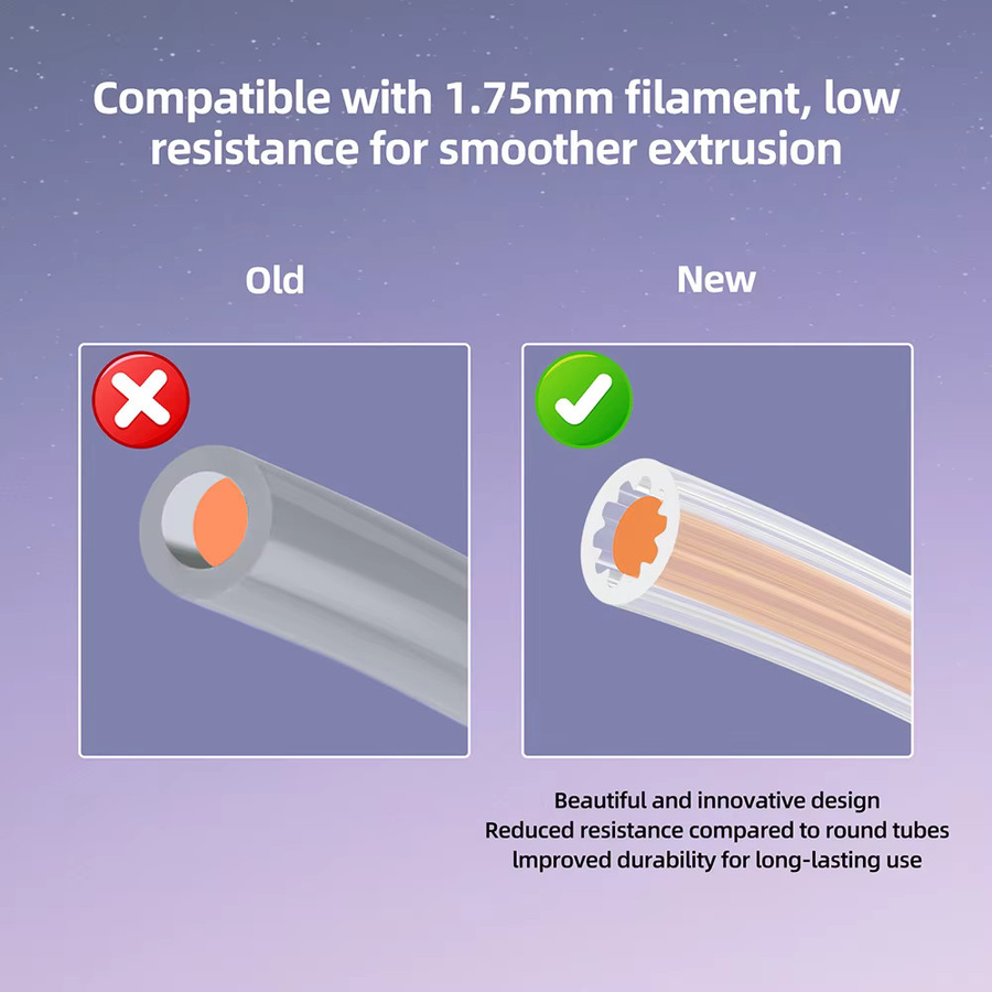 Toaiot PTFE-Rohr Ultra-Smooth Flow Tube für 3D-Drucker, transparent, 5 m - Bild 2