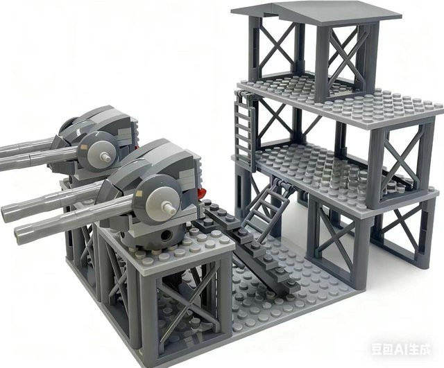 Linyi toy Armee Militärfigur Gebäude Kanone Bausteine Set - Bild 1