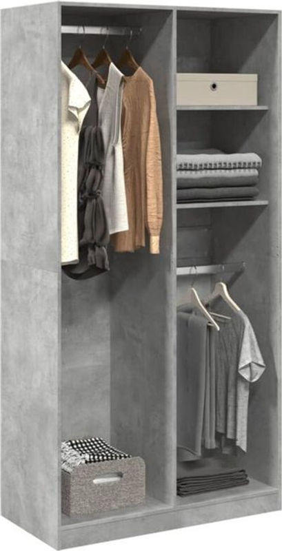 Vidaxl Kleiderschrank Modern Minimalistisch in Grau aus Holzwerkstoff B/T/H: 100 x 50 x 200 cm - Bild 1
