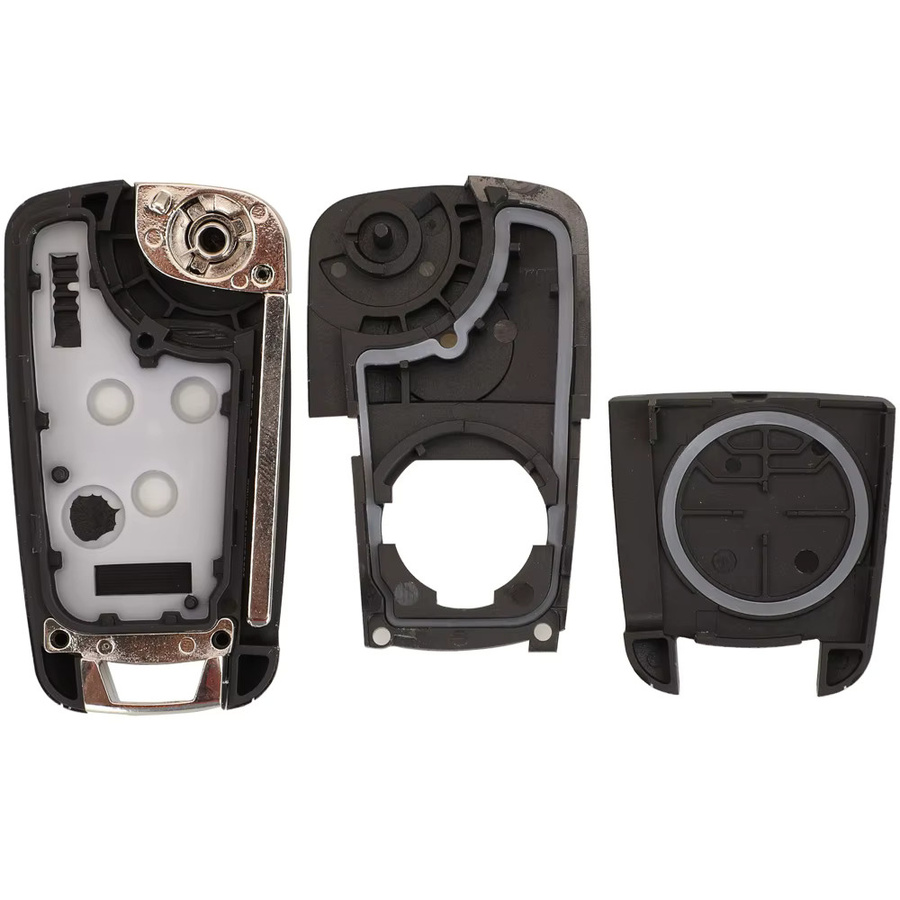 Jingyuqin Klappgehäuse für Autoschlüssel in Schwarz für Chevrolet Cavalier Aveo 2020 und Opel Fob HU100 Blade mit 2 oder 3 Tasten - Bild 4