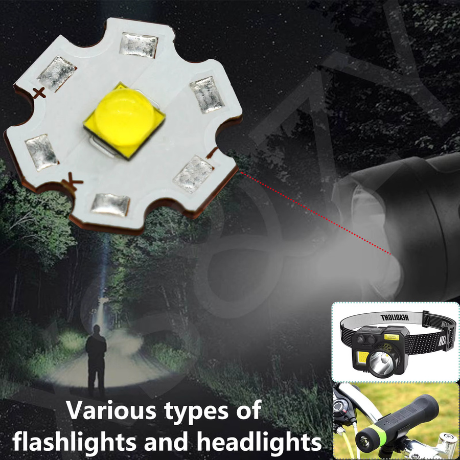 Hochleistungs LED-Perlen für Taschenlampen und Scheinwerfer, 18 W, 2160 lm, Farbe: Weiß - Bild 3