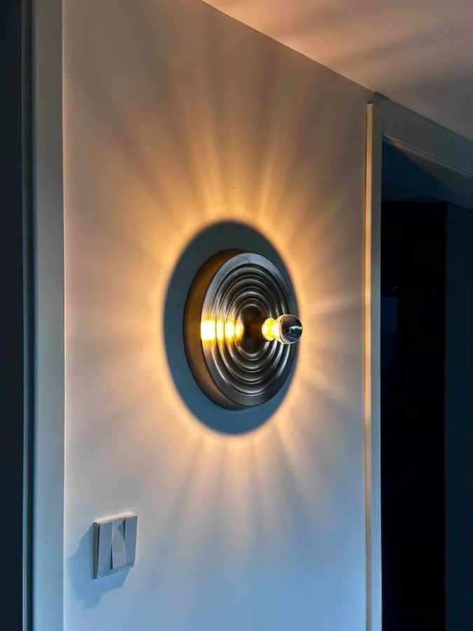 Claeted Nordic Ripple Disc Wandleuchte im Bauhaus Stil mit Vintage Design - Bild 3