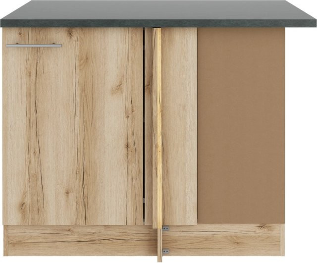 OPTIFIT Livorno290 Küchen-Eck-Unterschrank in Wildeiche Nachbildung, Breite: 110 cm - Bild 1