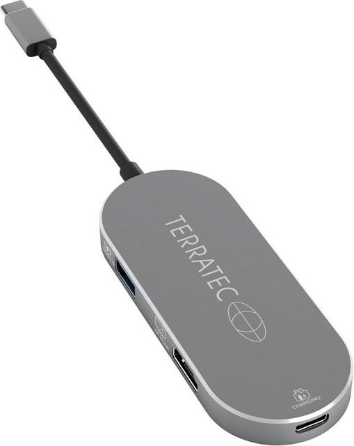 Terratec Connect C5 USB Type-C Adapter mit HDMI, 2x USB 3.0 und Card Reader in Silber - Bild 1