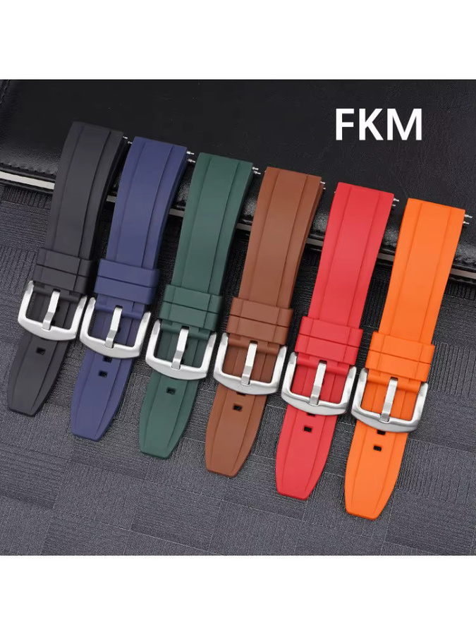 strapfreak Uhrenarmband Fluorkautschuk, Schwarz, Herren, Sport - Bild 5