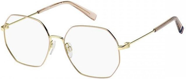Tommy Hilfiger Th 2097 Eyr Korrektionsbrille, Vollrand, Hexagonal, Metall, Beige, Gold, Damen - Bild 1