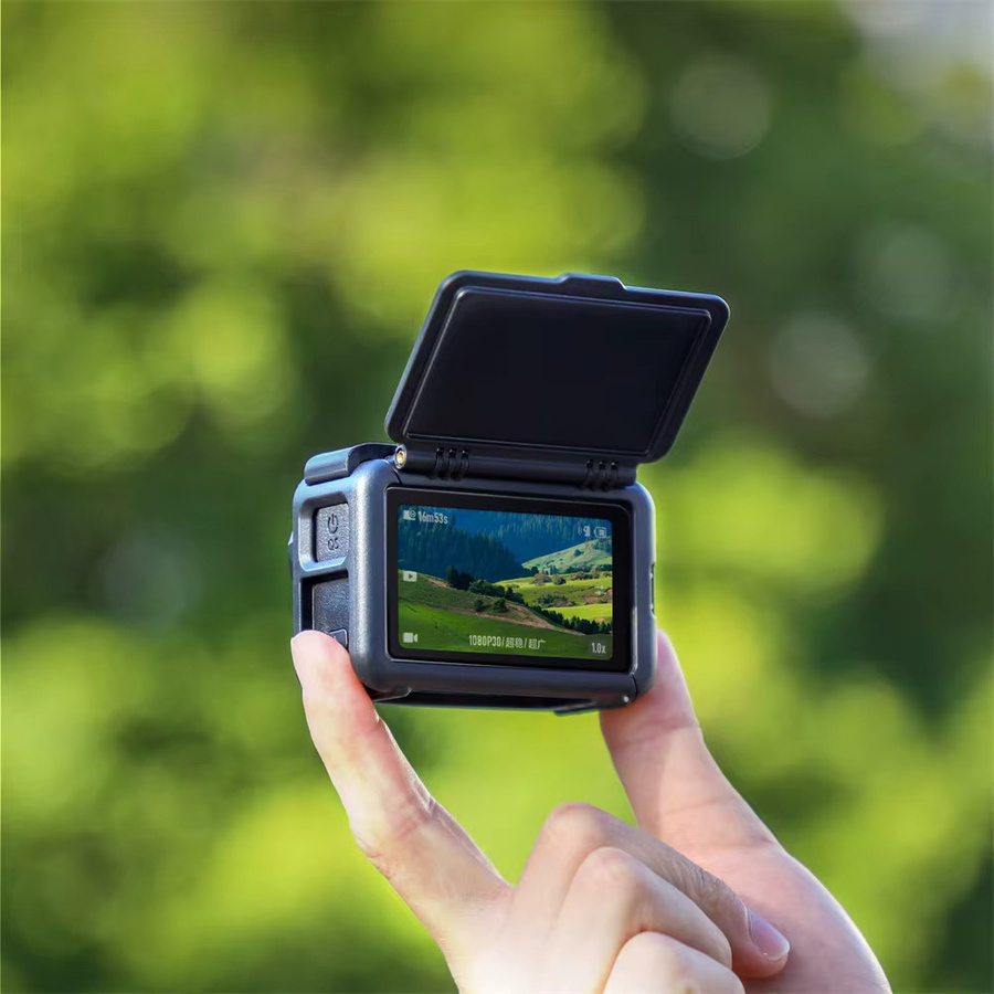 Schutzgehäuse mit einstellbarer Sonnenhaube für DJI OSMO Action 5 Pro, 4 und 3 in Schwarz - Bild 4