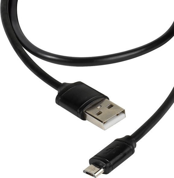 Vivanco Micro-USB Daten- und Ladekabel USB-A auf Micro-USB, Schwarz, Länge: 1,2 m - Bild 1