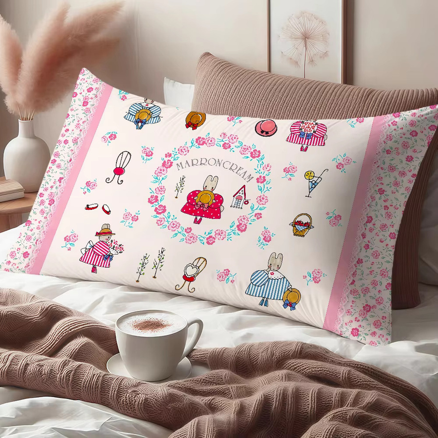 Sanrio Kawaii Cartoon Kissenbezug Marron und Cremefarben für Sofa und Wohnzimmer - Bild 3